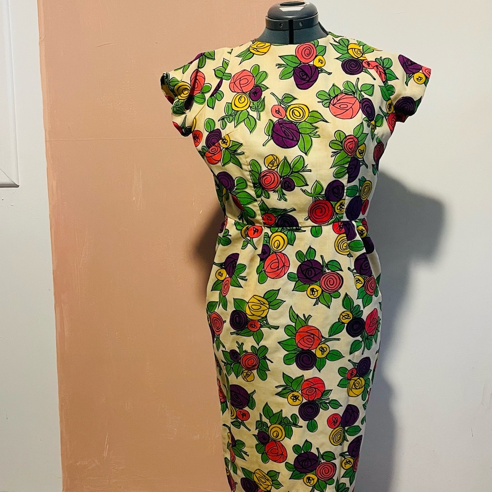 Vintage Floral Print Fred Rothschild of California Women's Dress